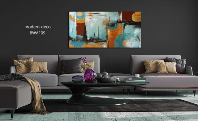 アートパネル BWA109 Amber Blue アンバーブルー 琥珀 100x50cm 絵画 青 北欧 和風 和モダン 送料無料-11