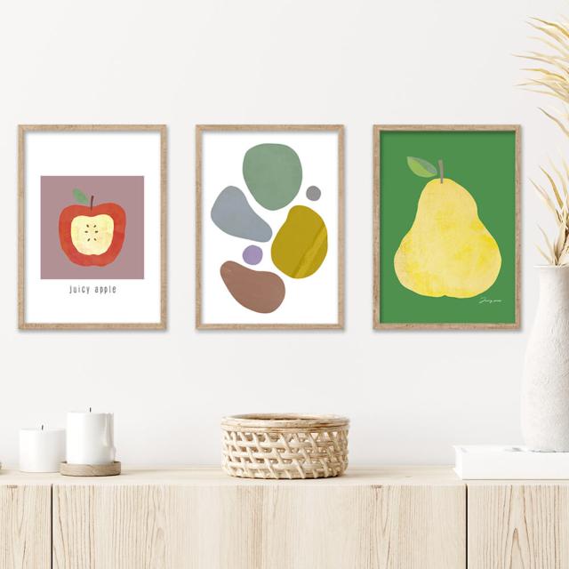アートポスター A3 定番 かわいい系フルーツデザイン 果物 洋梨 西洋ナシ 絵 イラスト デザート AB10914690-C0395 送料無料-11