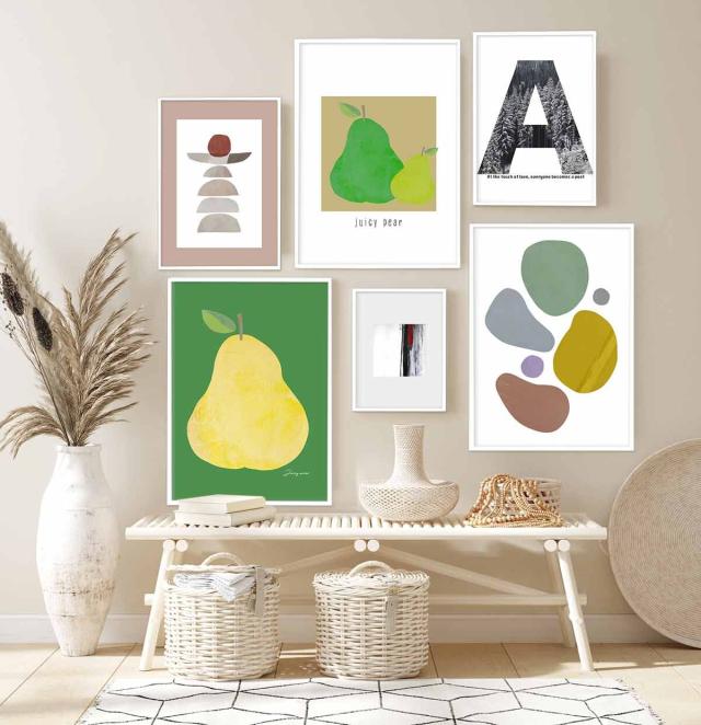アートポスター A3 定番 かわいい系フルーツデザイン 果物 洋梨 西洋ナシ 絵 イラスト デザート AB10914690-C0395 送料無料-12