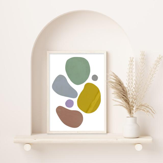 アートポスター A4 余白のバランスが良い感じ チルカラーA4 A3 グレイッシュ 北欧風 和風 和モダン 絵 イラスト 送料無料-1