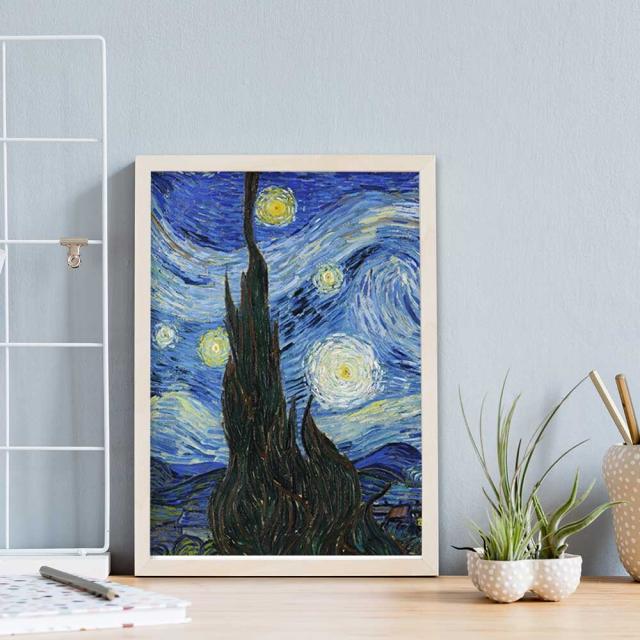 アートポスター A3 Vincent Van Gogh ゴッホ rynight 星月夜 名画miim高品質アートプリント PO74 送料無料-1