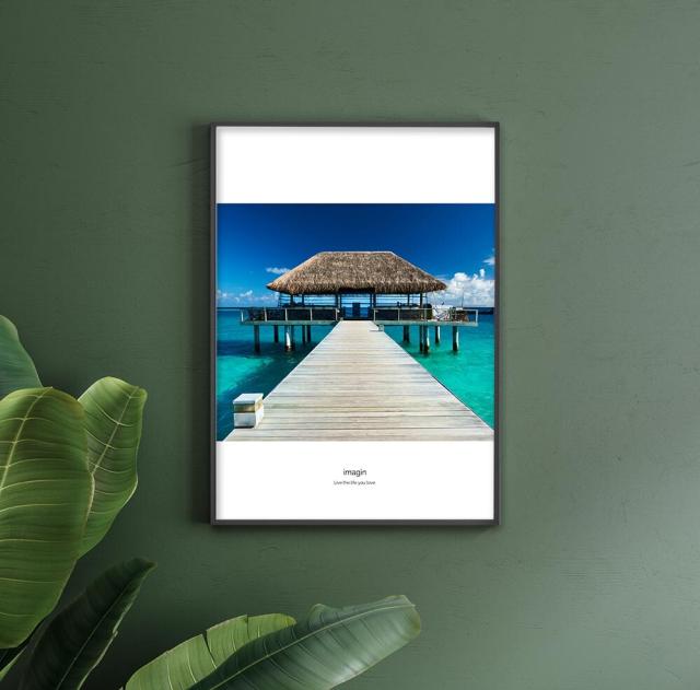アートポスター A4 miimimagin Ocean Life海辺 海 桟橋 風景 resort 絵 写真 高級印画紙 PO21 送料無料-1