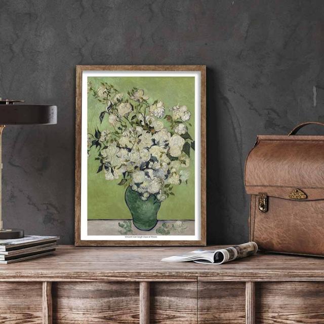 アートポスター A4 Vincent Van Gogh ゴッホ 花瓶のバラ 名画miim高品質アートプリント PO71 送料無料-2