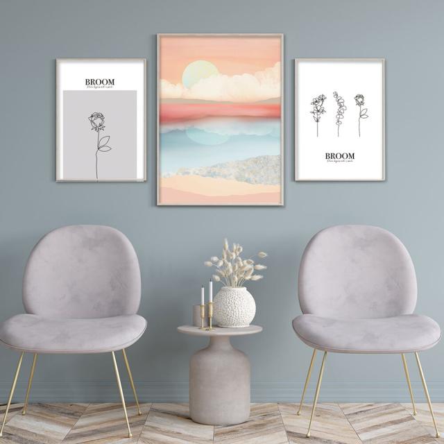 アートポスター A3 余白バランスがおしゃれ BROOMA3 A3 北欧 モダン 絵 ナチュラル ベージュ AB10915036-C0356 送料無料-5