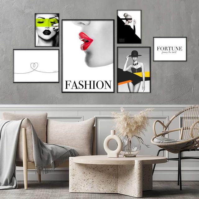 アートポスター A4 サロン アパレル系内装 カウンター装飾に Fashion Icon女性 モード モダン 送料無料-12