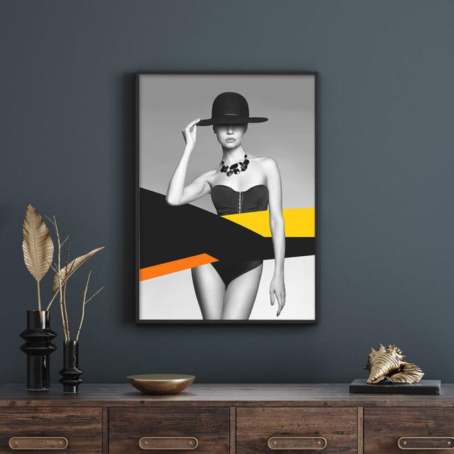 アートポスター A4 サロン アパレル系内装 カウンター装飾に Fashion Icon女性 モード モダン 送料無料-1