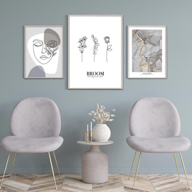 アートポスター A4 余白バランスが良い感じ As it flowsA4 A3 北欧 モダン 絵 ナチュラル 大理石 GRAY 送料無料-11