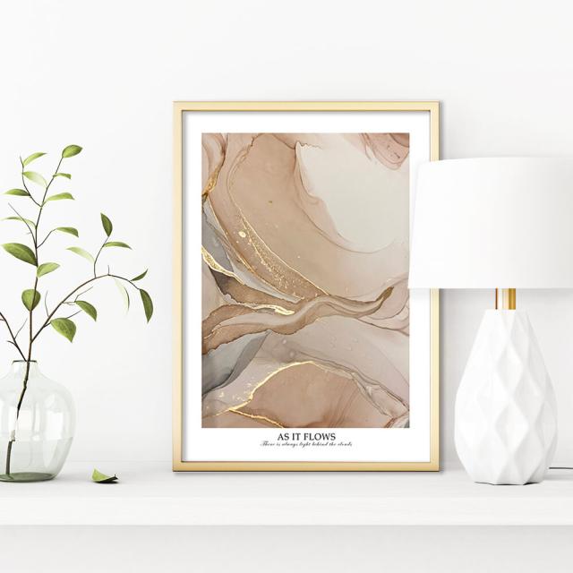 アートポスター A4 余白バランスが良い感じ As it flowsA4 A3 北欧 モダン スモーキー クールトーン ベージュ 送料無料-3