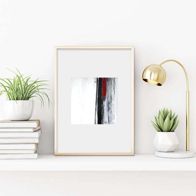 アートポスター A4 余白のバランスが良い感じ チルカラーグレイッシュ 北欧風 和風 和モダン 絵 イラスト 送料無料-1