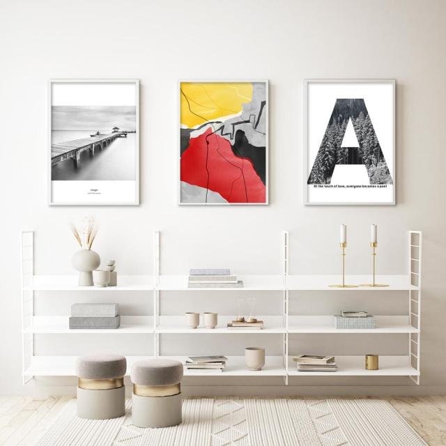 アートポスター A4 miimアルファベットモノトーン モノクロ 白黒 絵 写真 高級印画紙 PO19 送料無料-6