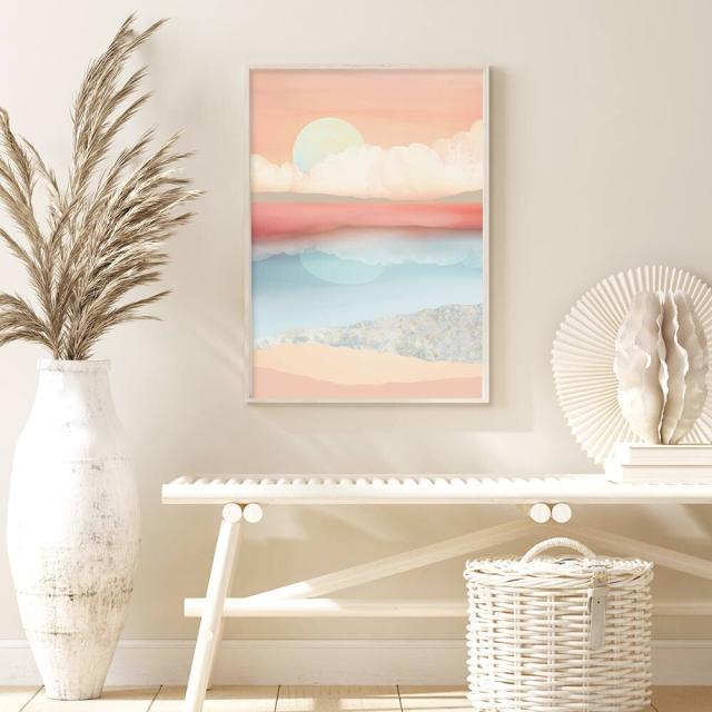 アートポスター A3 miimピンク コーラル 海辺アートプリント 高級印画紙 PO24 送料無料-1