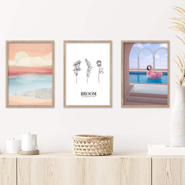 アートポスター A3 miimピンク コーラル 海辺アートプリント 高級印画紙 PO24 送料無料-6