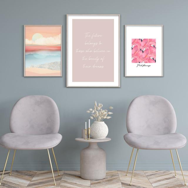 アートポスター A3 miimピンク コーラル 海辺アートプリント 高級印画紙 PO24 送料無料-7