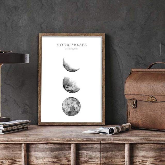 アートポスター A3 miimMooN phases ムーンフェーズ 月 満月アートプリント 高級印画紙 PO49 送料無料-1