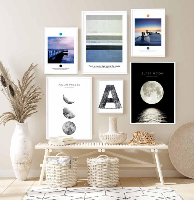 アートポスター A3 miimMooN phases ムーンフェーズ 月 満月アートプリント 高級印画紙 PO49 送料無料-4