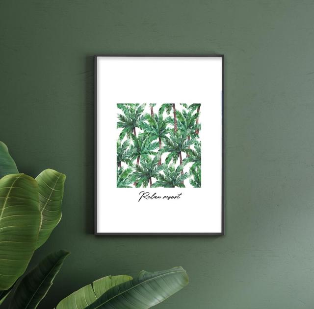 アートポスター A3 miimリラックスリゾート 文字テキスト メッセージ デザイン高級印画紙 PO31 送料無料-1