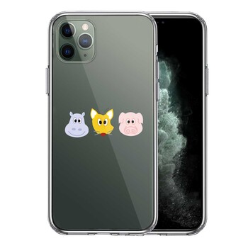 iPhone11proケース クリア 動物たち アニマル スマホケース 側面ソフト 背面ハード ハイブリッド  送料無料-0