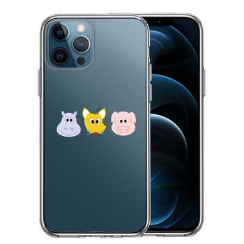 iPhone12Pro ケース クリア 動物たち アニマル スマホケース 側面ソフト 背面ハード ハイブリッド  送料無料-0