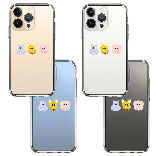 iPhone13Pro ケース クリア 動物たち アニマル スマホケース 側面ソフト 背面ハード ハイブリッド  送料無料-1