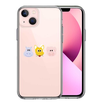 iPhone13 ケース クリア 動物たち アニマル スマホケース 側面ソフト 背面ハード ハイブリッド  送料無料-0