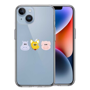 iPhone14 ケース クリア 動物たち アニマル スマホケース 側面ソフト 背面ハード ハイブリッド  送料無料-0