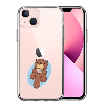 iPhone13mini ケース クリア ラッコ スマホケース 側面ソフト 背面ハード ハイブリッド  送料無料-0