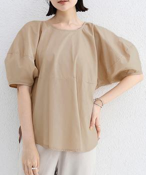 パフスリーブ ブラウス 半袖 レディース 送料無料 即日発送-4