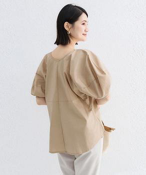 パフスリーブ ブラウス 半袖 レディース 送料無料 即日発送-5