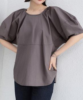 パフスリーブ ブラウス 半袖 レディース 送料無料 即日発送-6