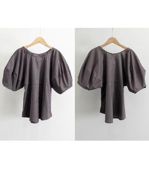 パフスリーブ ブラウス 半袖 レディース 送料無料 即日発送-8