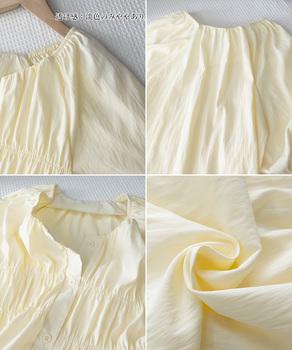 半袖シャツブラウス シャーリングトップス 送料無料 即日発送-9