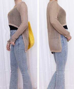 メッシュ編み サマーニット クルーネック 送料無料 即日発送-7