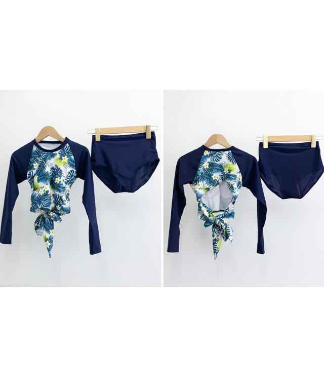 水着レディースタンキニ２点セットUVケア 送料無料 即日発送-2