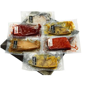 静岡 焼津いまる井川商店 漬け魚4種セット 本鰆×4 銀だら×2 メカジキ×2 まぐろ×2 まぐろハラモ×2 送料無料-1