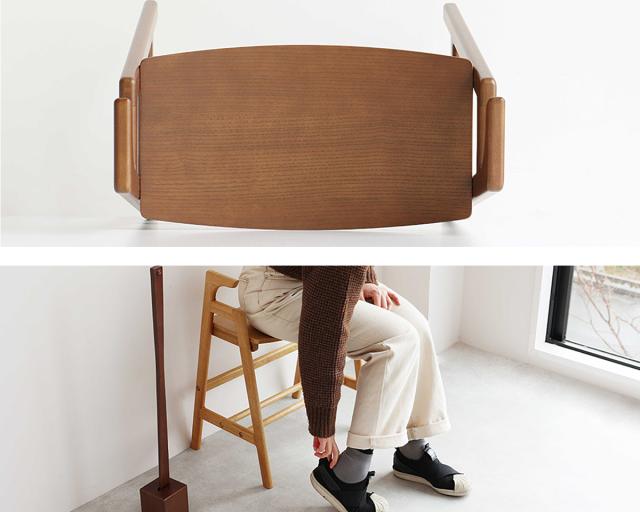 木製アーム付きベンチ　ILC 3734 Arm Bench crest 送料無料 即日発送-9