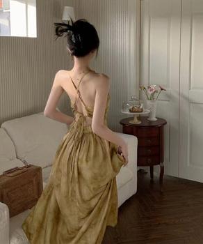 セクシーキャミワンピース ホルターネック 送料無料 即日発送-9