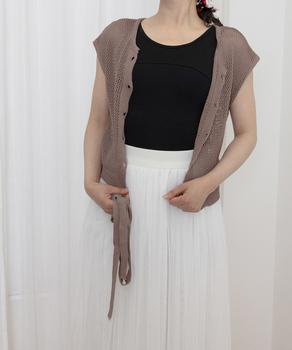 透かし編みトップス サマーニット 重ね着 SK21198759-7972 送料無料 即日発送-6