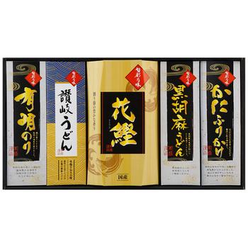 和匠選 味わい 讃岐うどん×3束 かつお節 黒胡麻うどん×3束 かにふりかけ 有明のり×2 送料無料-0