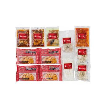 東京 赤坂四川飯店 監修 本格中華7種セット 麻婆豆腐 餃子 炒飯 乾焼蝦仁 焼売 杏仁豆腐 八宝菜 送料無料-1