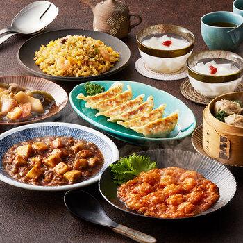 東京 赤坂四川飯店 監修 本格中華7種セット 麻婆豆腐 餃子 炒飯 乾焼蝦仁 焼売 杏仁豆腐 八宝菜 送料無料-3