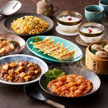 東京 赤坂四川飯店 監修 本格中華7種セット 乾焼蝦仁 麻婆豆腐 炒飯 杏仁豆腐 八宝菜 焼売 餃子 送料無料-3
