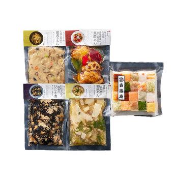 梅の花 なみはや寿司と4種の和惣菜セット おから煮 ひじき煮 和風あん 黒酢あん 送料無料-1