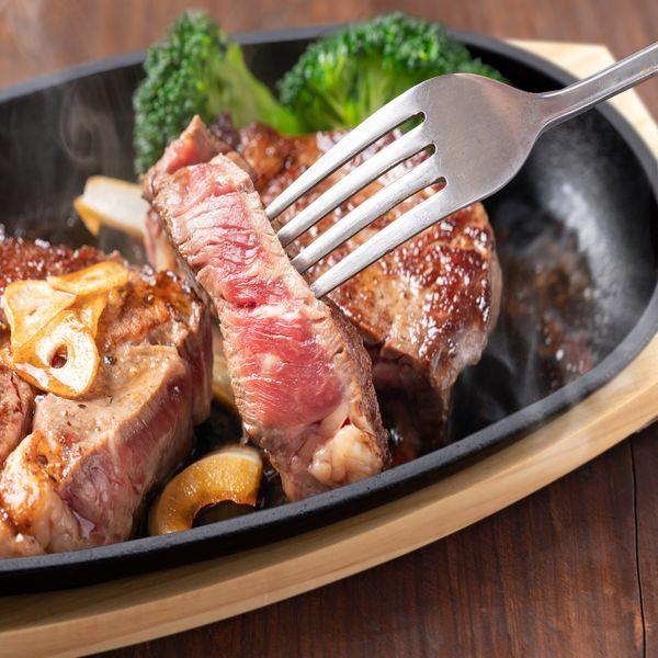 鉄鋳物小判ステーキ皿2枚組敷板ハンドル付 送料無料 即日発送-1