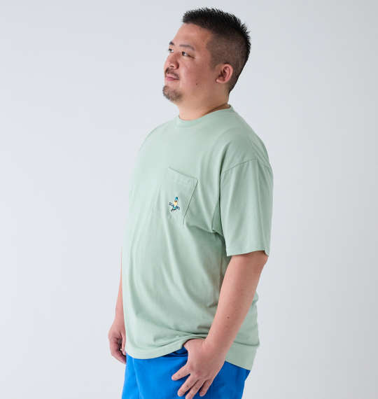 大きいサイズ BEAUMERE T C天竺ポケット付刺繍半袖Tシャツ 3L 4L 5L 6L 8L MC845771-68279 ラッピング可 送料無料 即日発送-3