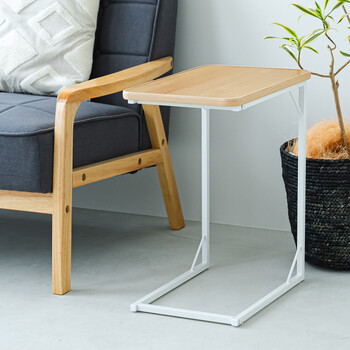 スクエアサイドテーブル ラテ ナイトテーブル スリム 軽量 四角 ソファサイド 木製 送料無料-4