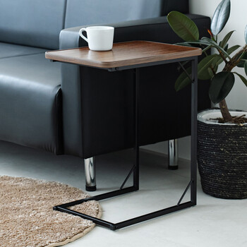 スクエアサイドテーブル ラテ ナイトテーブル スリム 軽量 四角 ソファサイド 木製 送料無料-5