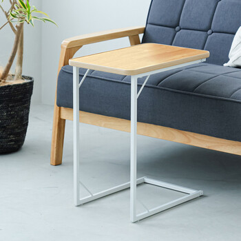 スクエアサイドテーブル ラテ ナイトテーブル スリム 軽量 四角 ソファサイド 木製 送料無料-6