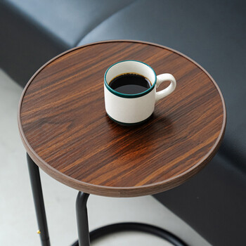 ラウンドサイドテーブル ラテ ナイトテーブル スリム 軽量 丸型 ソファサイド 木製 送料無料-9