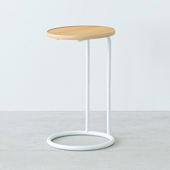 ラウンドサイドテーブル ラテ ナイトテーブル スリム 軽量 丸型 ソファサイド 木製 送料無料-2