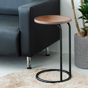 ラウンドサイドテーブル ラテ ナイトテーブル スリム 軽量 丸型 ソファサイド 木製 送料無料-4